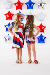"All American Girl" Sequin Flag Short Set - Sparkle in Pink