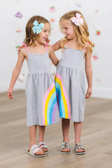 Best Friends Gray Rainbow Dress