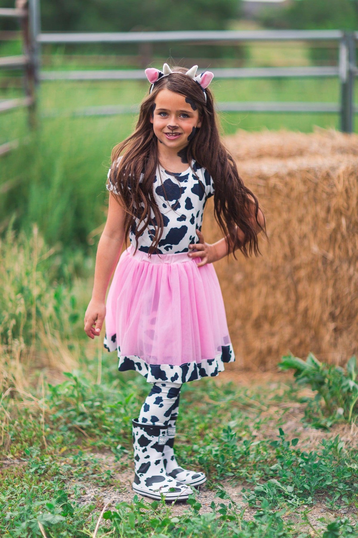 Pink Cow Costume - 5 Piece Set - Sparkle in Pink