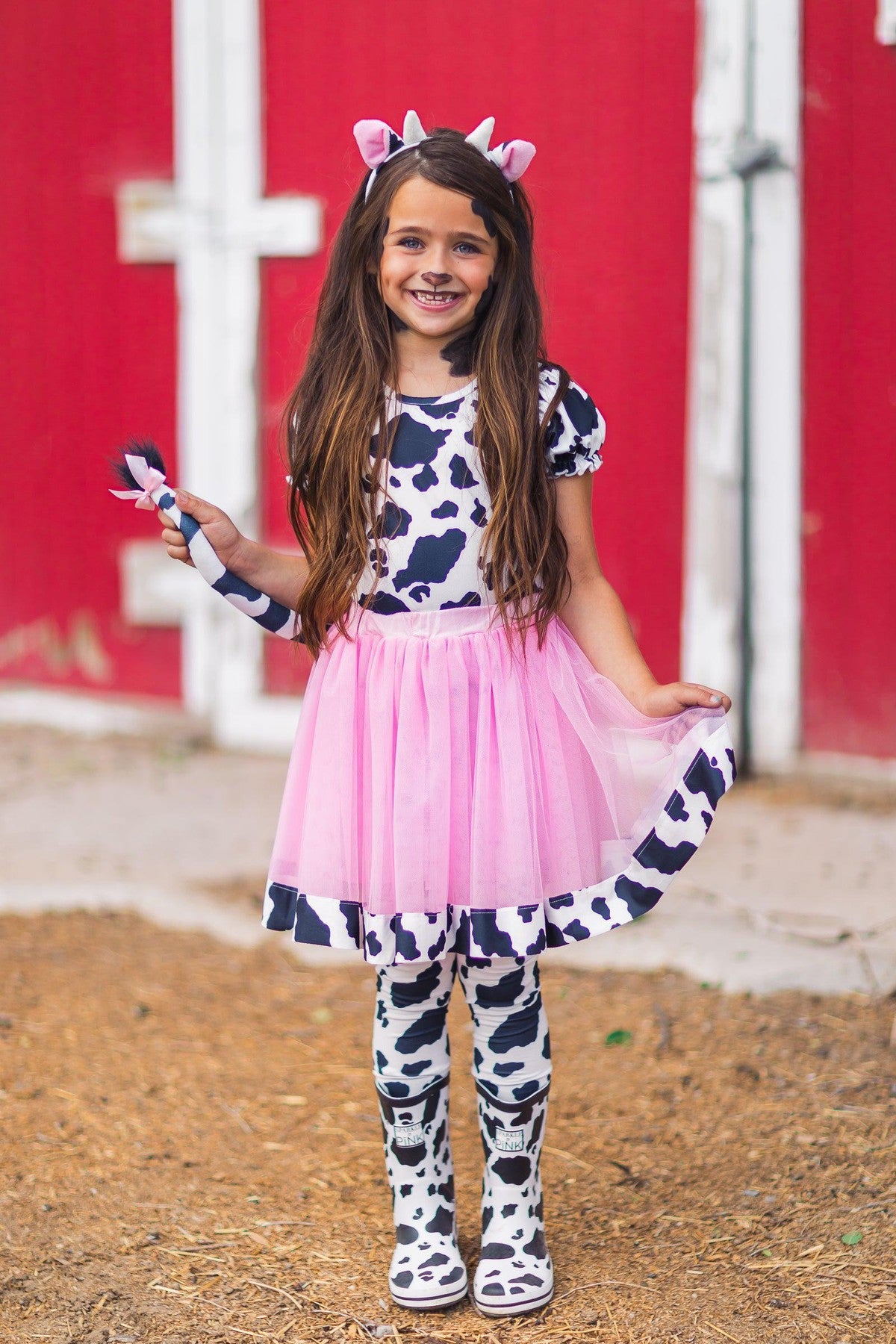 Pink Cow Costume - 5 Piece Set - Sparkle in Pink
