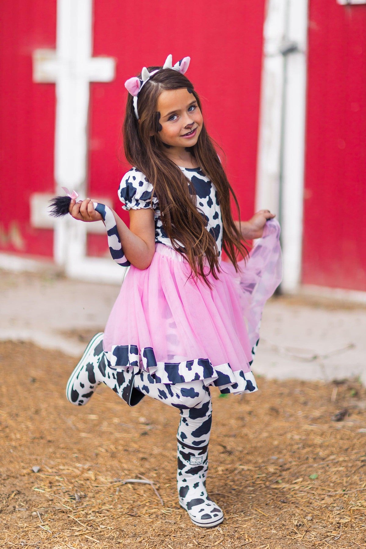 Pink Cow Costume - 5 Piece Set - Sparkle in Pink
