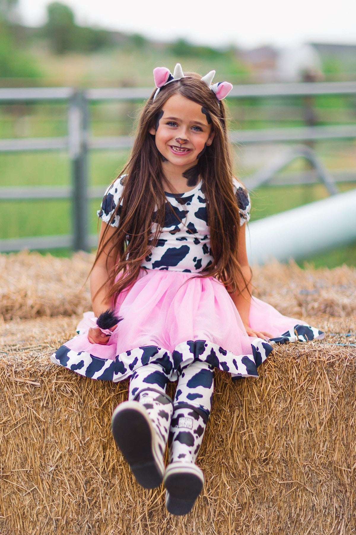 Pink Cow Costume - 5 Piece Set - Sparkle in Pink