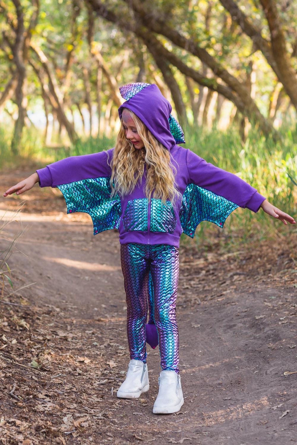 Dragon Hoodie Costume Set - Sparkle in Pink