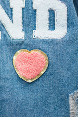 "Be Kind" Denim Jacket - Sparkle in Pink