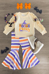 "Hocus Pocus" Striped Bell Bottom Set - Sparkle in Pink