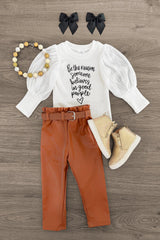 "Be The Reason..." Pleather Pant Set