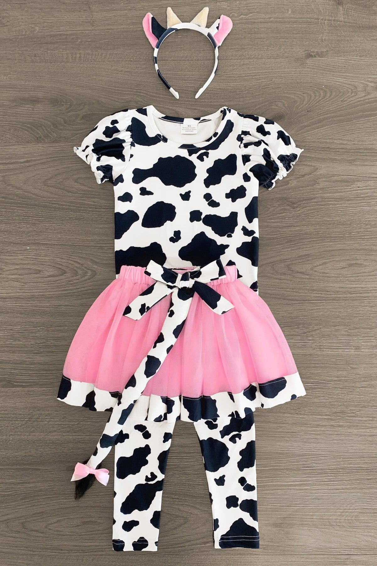 Pink Cow Costume - 5 Piece Set - Sparkle in Pink