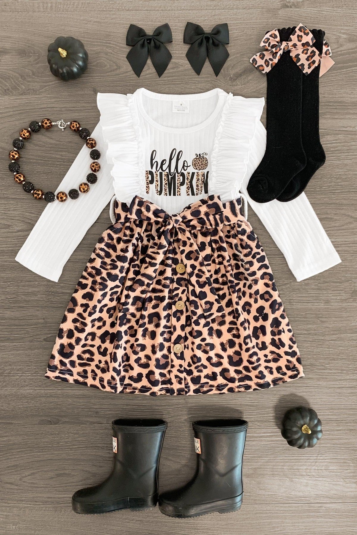 "Hello Pumpkin" Leopard Pocket Dress - Sparkle in Pink