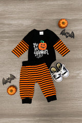 "My 1st Halloween" Pumpkin Onesie Set - Sparkle in Pink