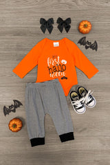 "My First Halloween" Onesie Set - Sparkle in Pink