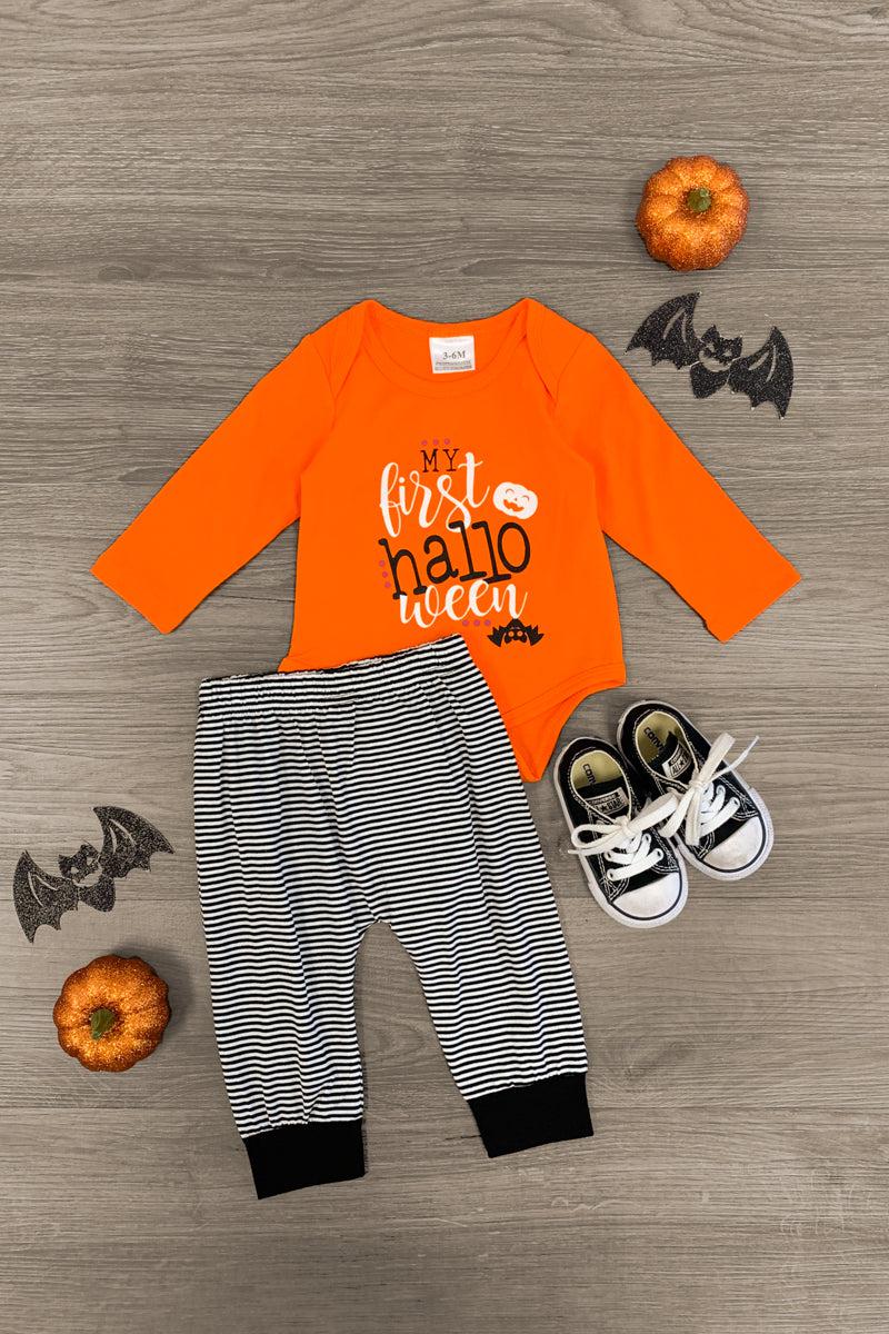 "My First Halloween" Onesie Set - Sparkle in Pink