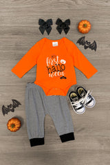 "My First Halloween" Onesie Set - Sparkle in Pink