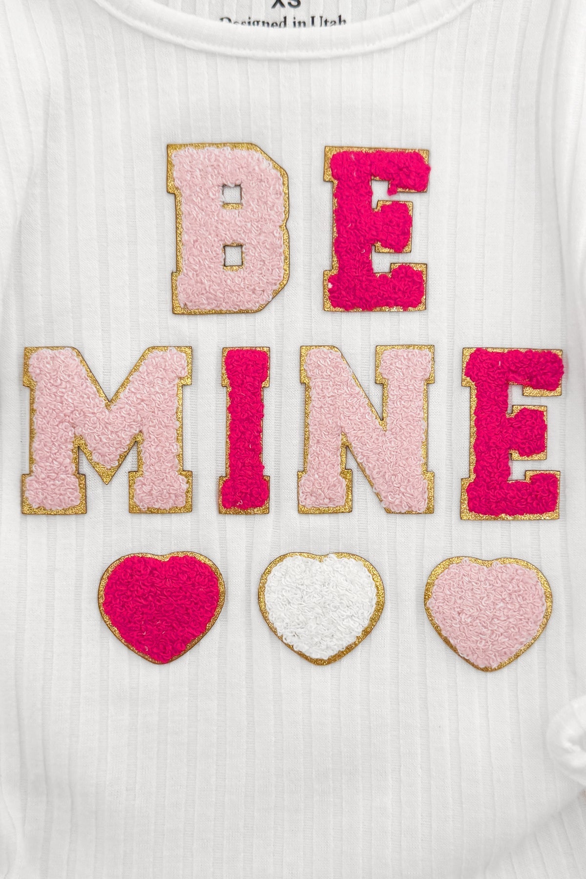 "Be Mine" Pink Sequin Bell Bottom Set
