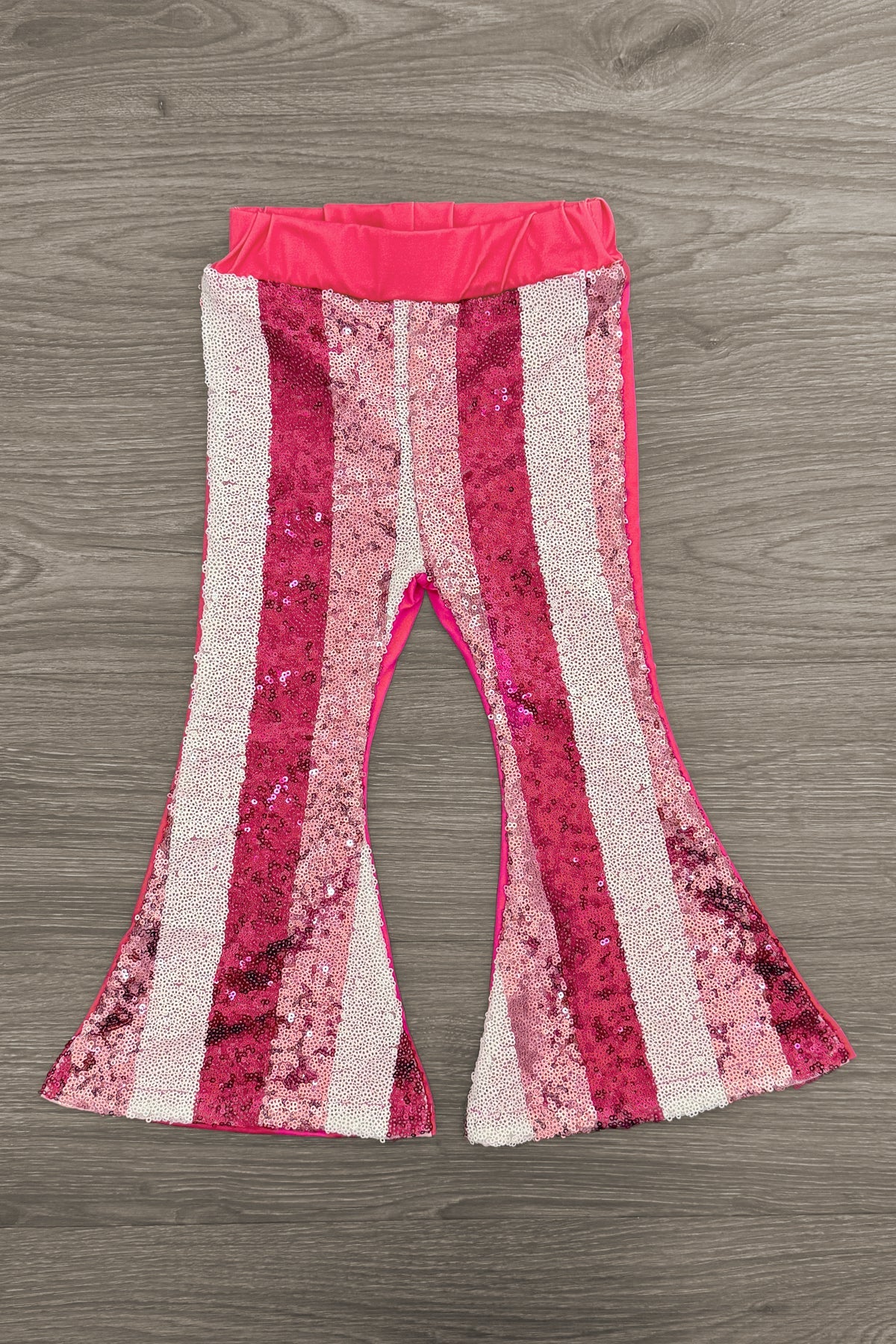 "Be Mine" Pink Sequin Bell Bottom Set