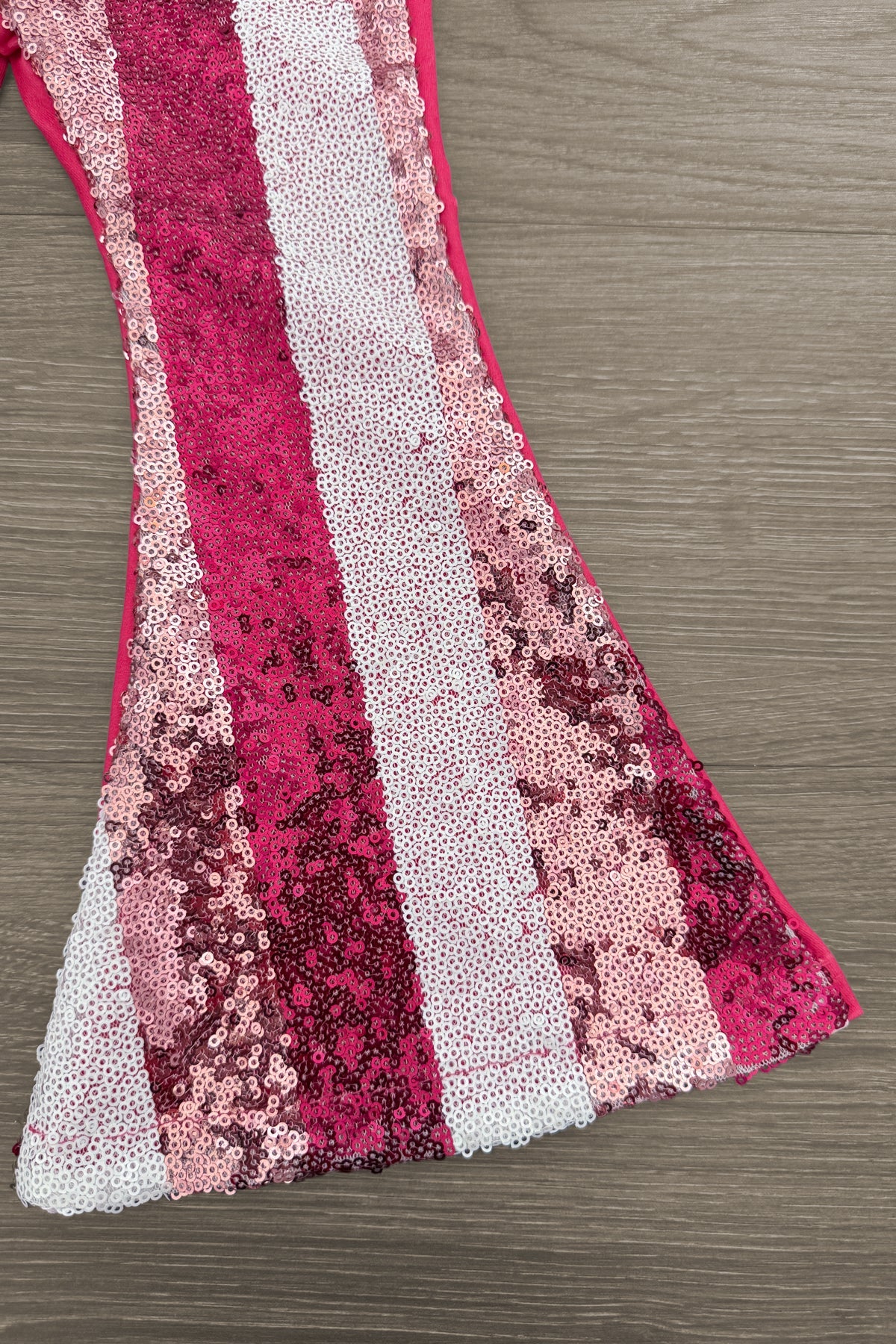 "Be Mine" Pink Sequin Bell Bottom Set