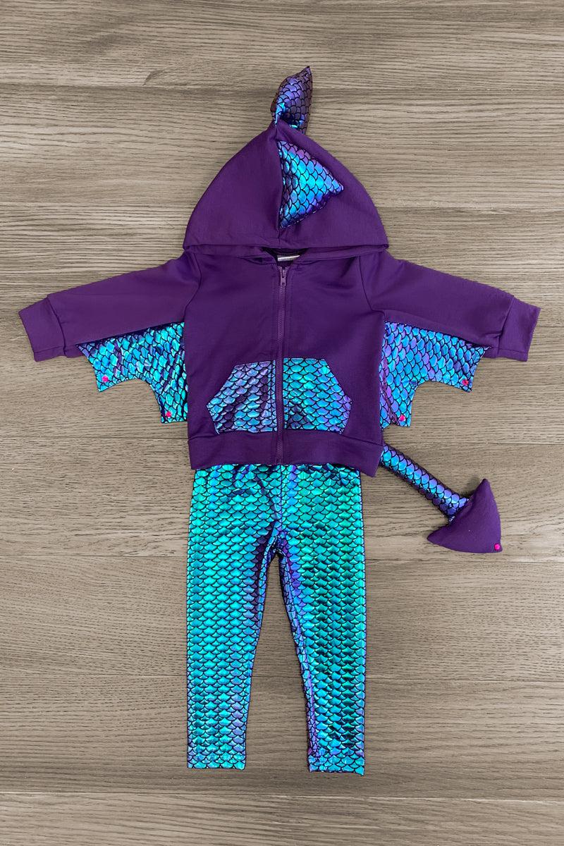 Dragon Hoodie Costume Set - Sparkle in Pink