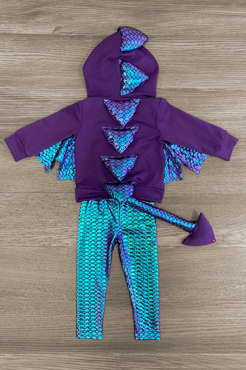 Dragon Hoodie Costume Set - Sparkle in Pink