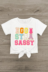"Eggstra Sassy" Chenille Patch Tutu Skirt Set