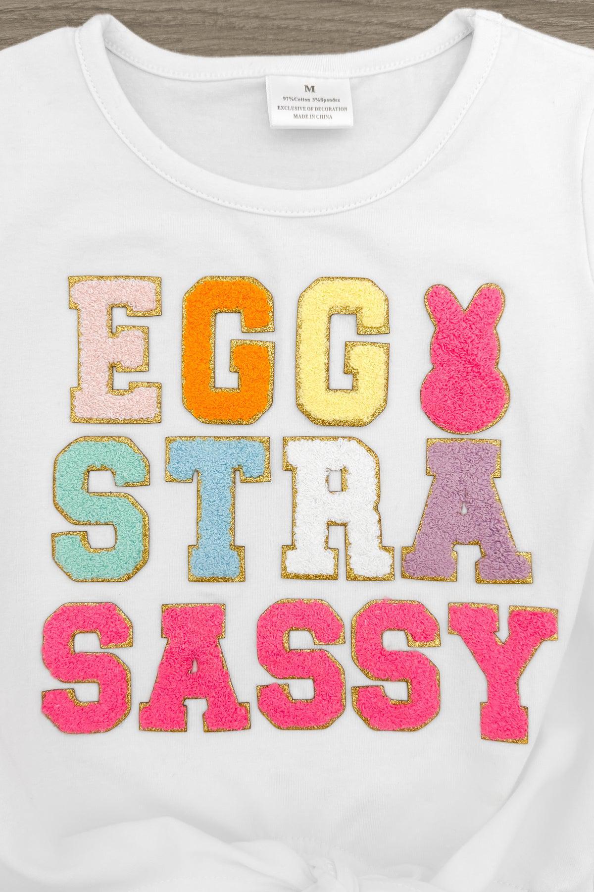 "Eggstra Sassy" Chenille Patch Tutu Skirt Set