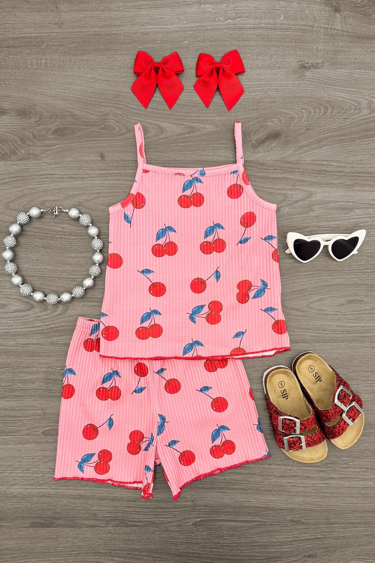 Pink Cherry Short Set