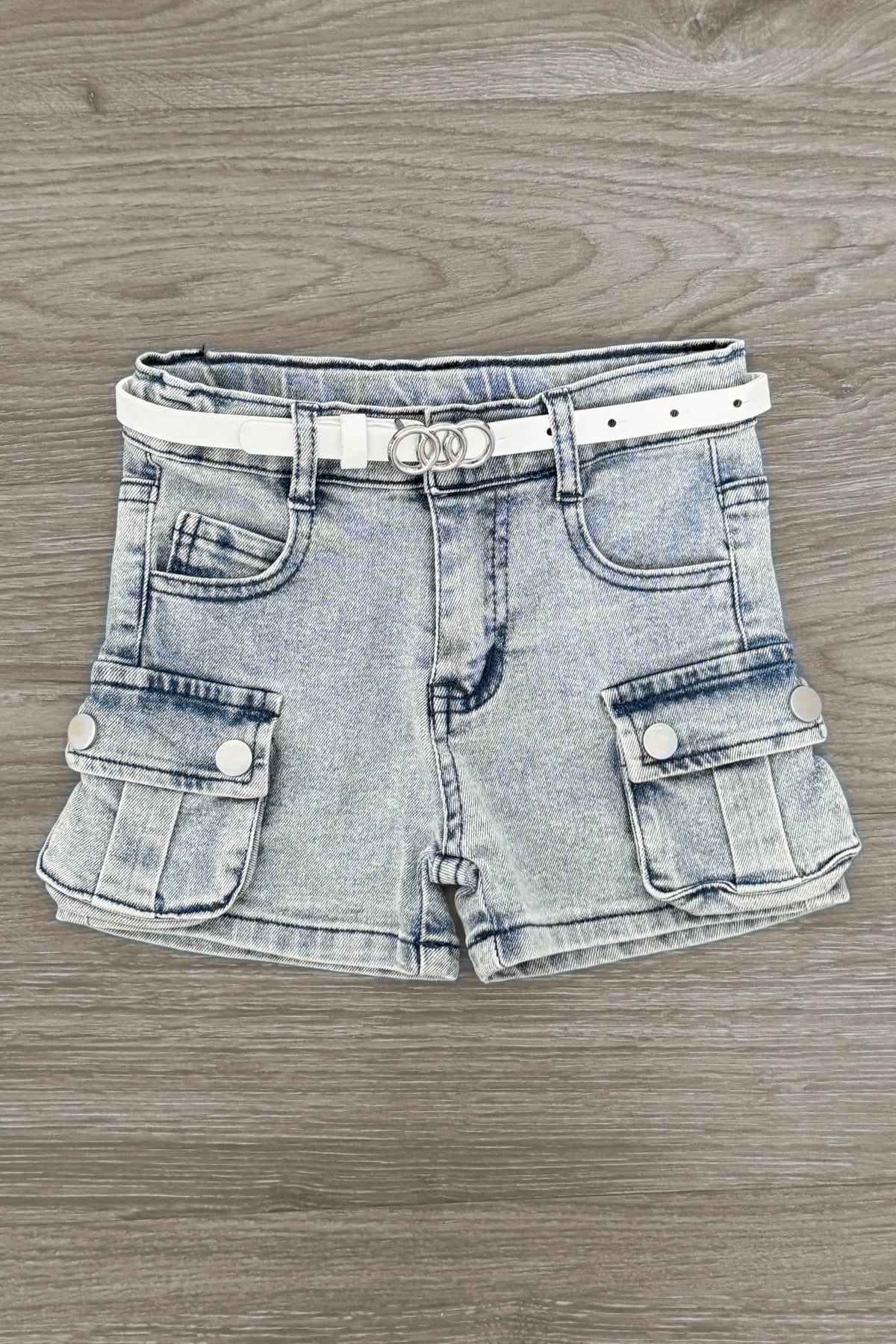 Striped Tank Light Denim Short Set
