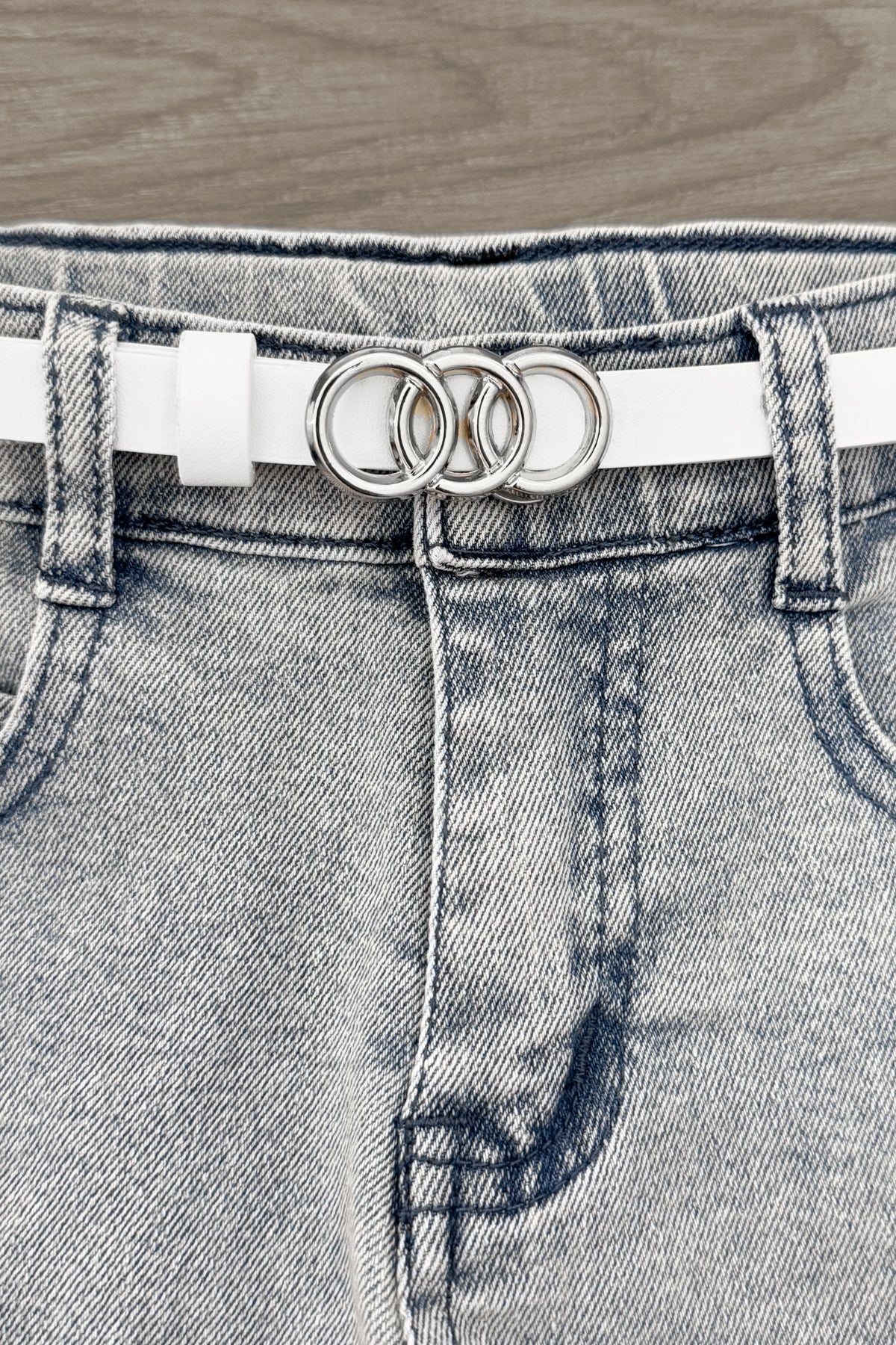 Striped Tank Light Denim Short Set