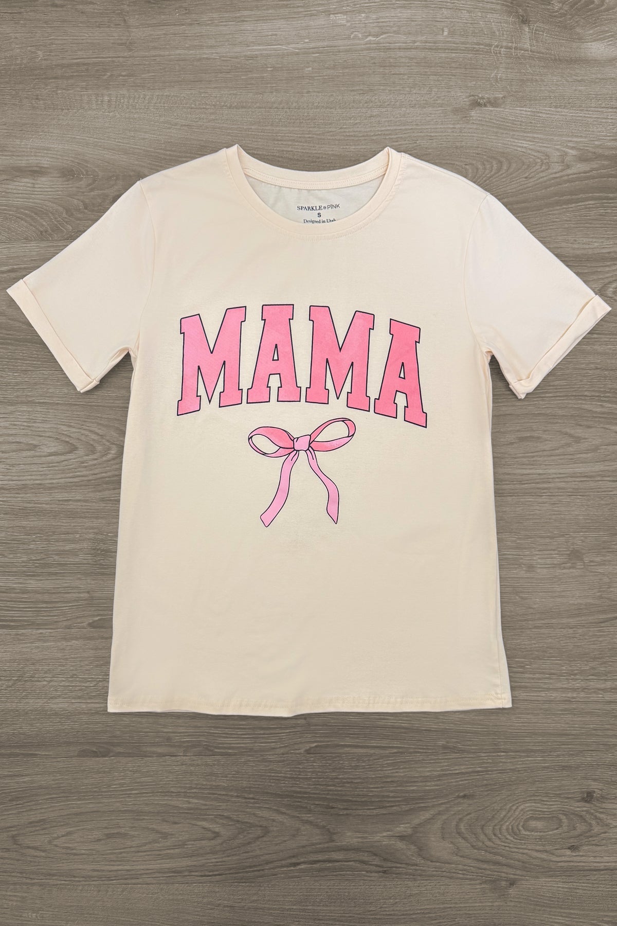 Mom & Me - "Mama & Mini" Cream Bow Top