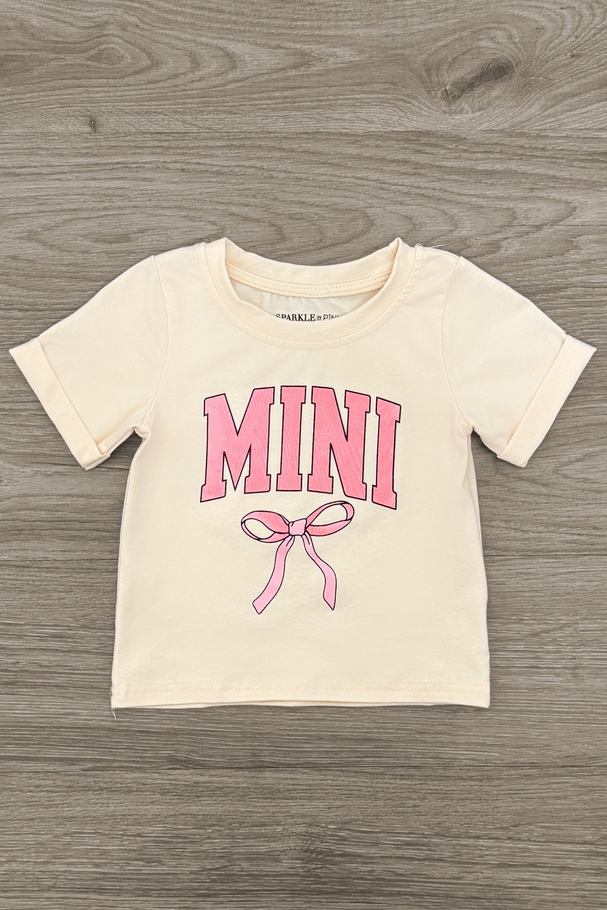 Mom & Me - "Mama & Mini" Cream Bow Top