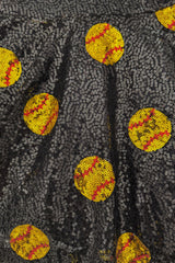 Black Sequin Softball Dress