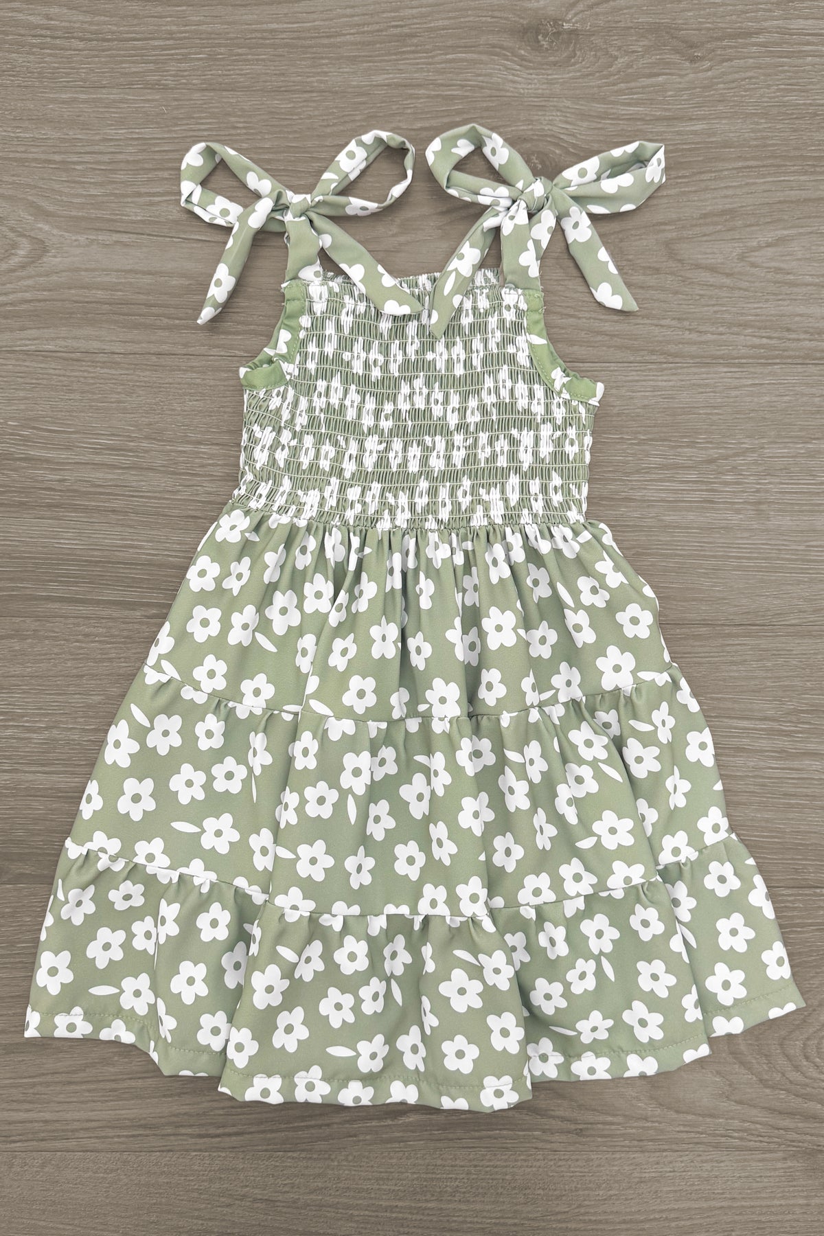 Mom & Me - Green & White Flower Dress