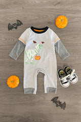 Trick or Treat Mummy Dino Romper - Sparkle in Pink