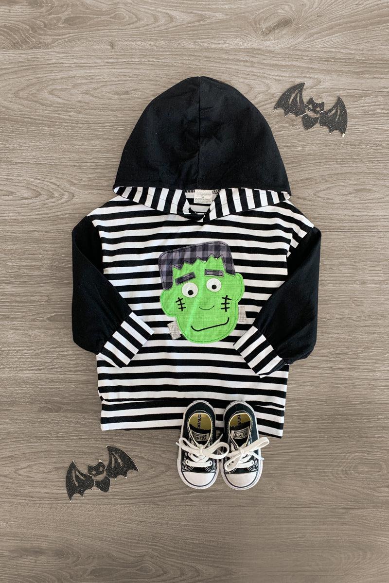 Striped Frankenstein Hoodie - Sparkle in Pink