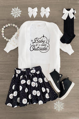 "Baby It's Cold Outside" Snowman Skirt Set - Sparkle in Pink