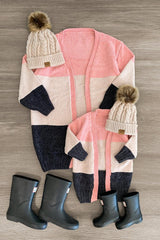 Mom & Me - Pink Chenille Cardigan - Sparkle in Pink