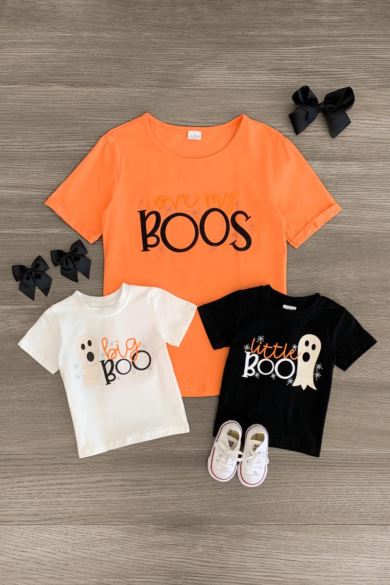 Mom & Kid - "Love My Boos" Family Tops - Sparkle in Pink