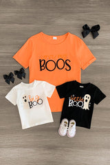 Mom & Kid - "Love My Boos" Family Tops - Sparkle in Pink