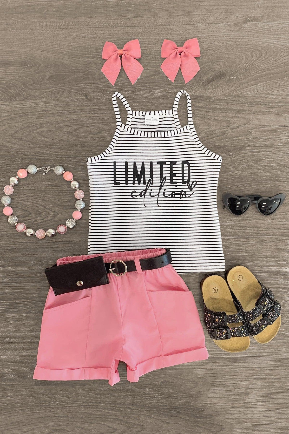 "Limited Edition" Pink Short Set - Sparkle in Pink