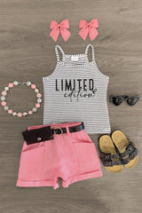 "Limited Edition" Pink Short Set - Sparkle in Pink