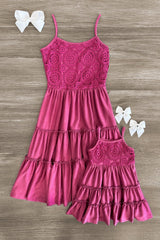 Mom & Me - Purple Ruffle Tank Dress - Sparkle in Pink