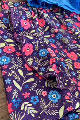 Blue & Purple Floral Short Set - Sparkle in Pink