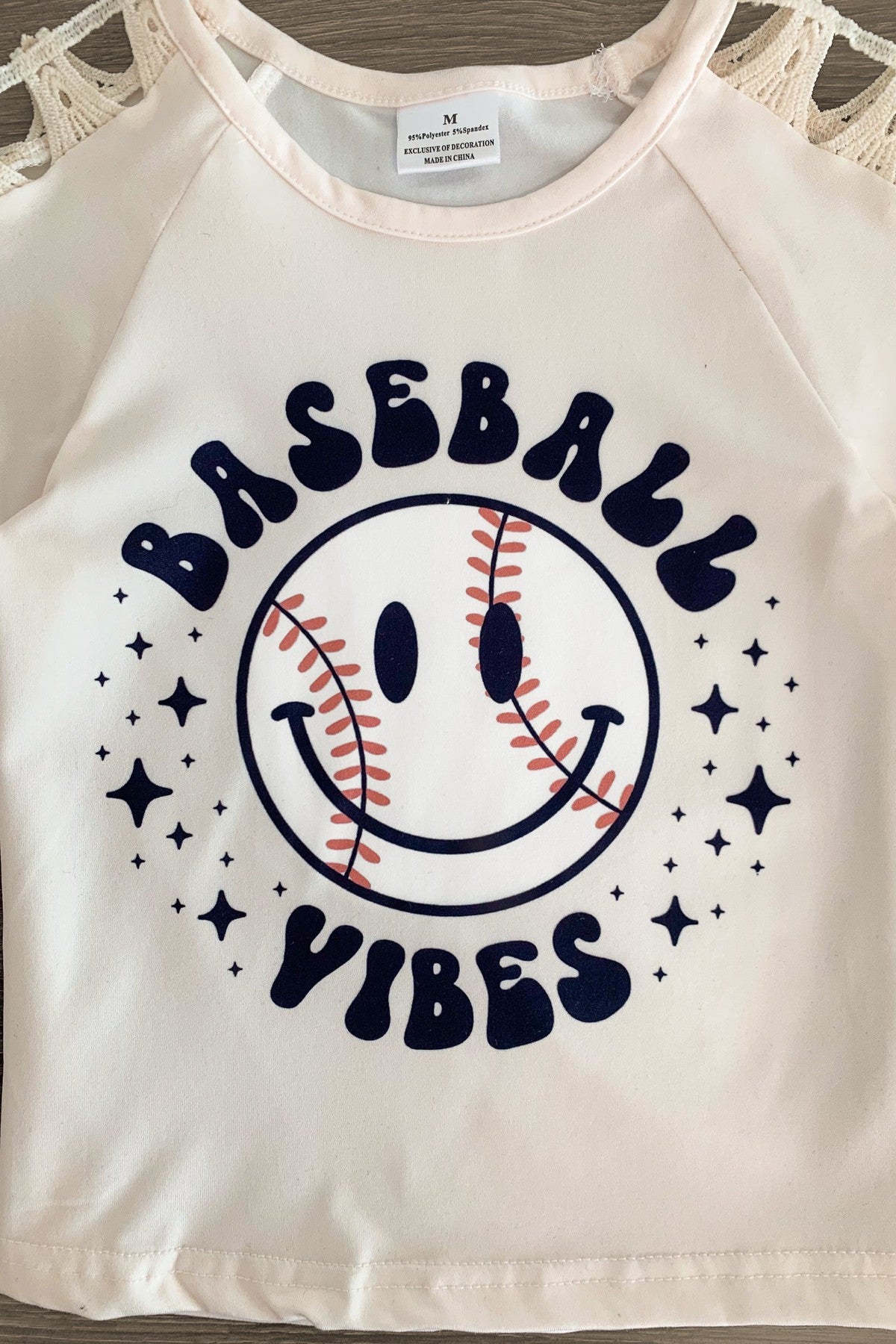 "Baseball Vibes" Smiley Sequin Short Set - Sparkle in Pink