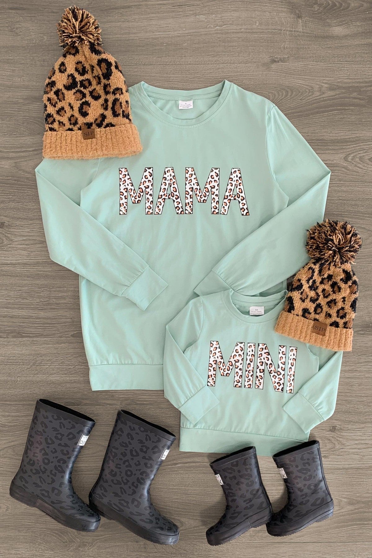 Mom & Me - "Mama & Mini" Leopard Top - Sparkle in Pink