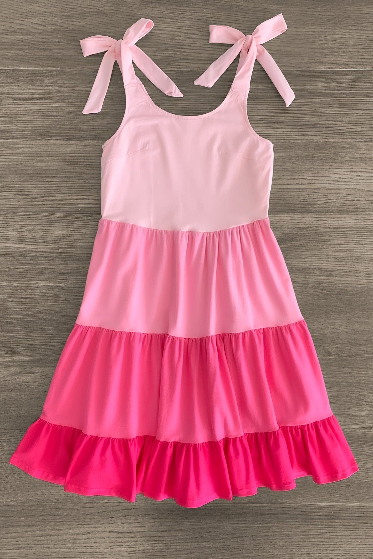 Mom & Me - Pink Tiered Tank Dress - Sparkle in Pink