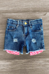 "On My Moms Last Nerve" Denim Short Set - Sparkle in Pink