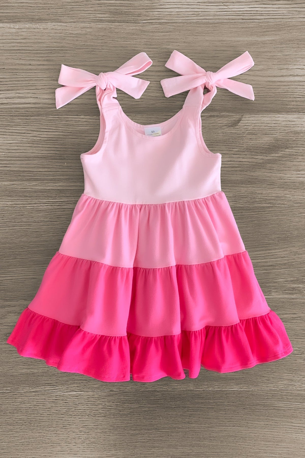 Mom & Me - Pink Tiered Tank Dress - Sparkle in Pink