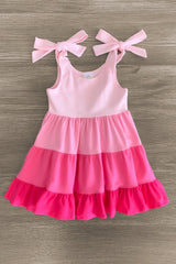 Mom & Me - Pink Tiered Tank Dress - Sparkle in Pink