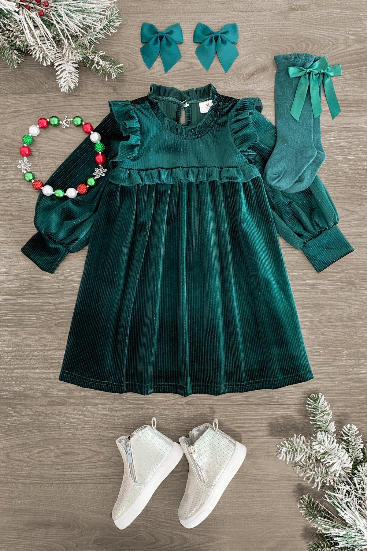 Velvet Sparkle Ruffle Dress - Many Colors! - Sparkle in Pink