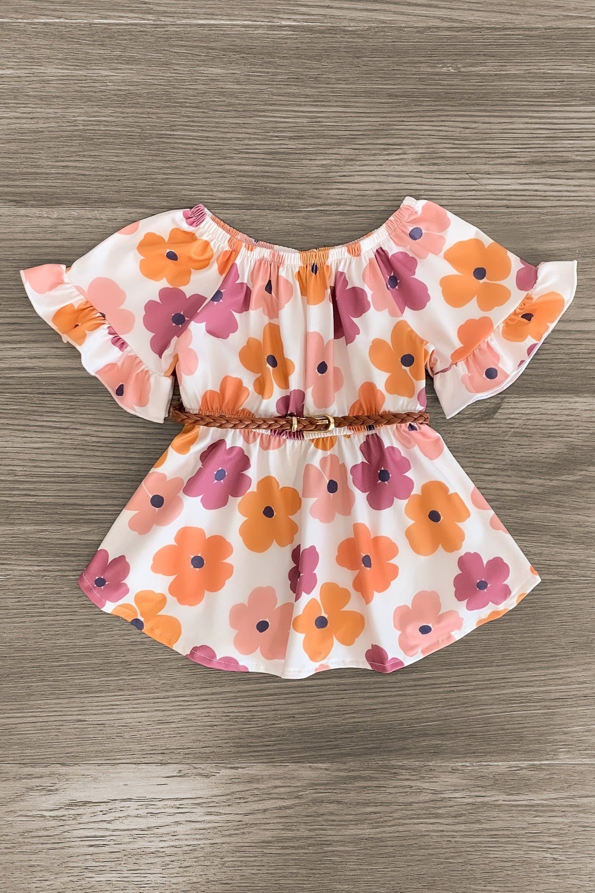 Watercolor Flower Sequin Denim Short Set - Sparkle in Pink
