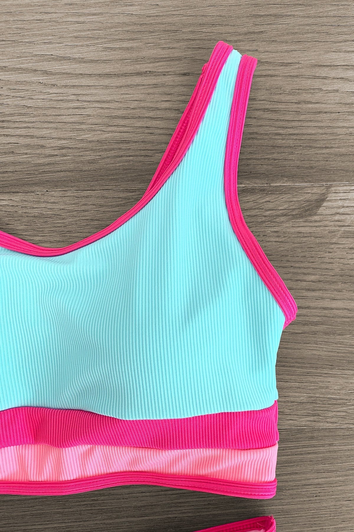 Mom & Me - Blue & Pink Stripe Bikini - Sparkle in Pink