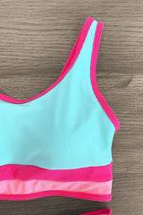 Mom & Me - Blue & Pink Stripe Bikini - Sparkle in Pink